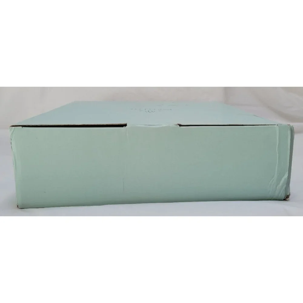 PartyLite Bamboo Wooden Tray Holder with Mint Green Box - Picture 14 of 15